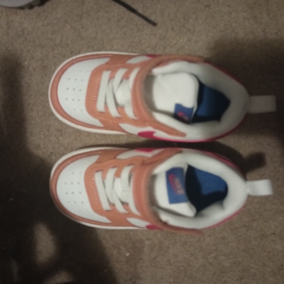 Other - Nike Kids' High-Top Sneakers - White and Pink
